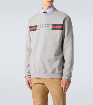 Sweat-shirt Web Stripe en coton | Gucci