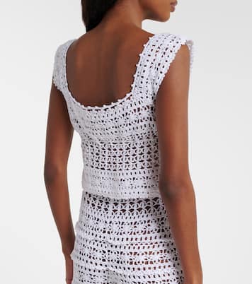 Top cropped Deauville in crochet di cotone | Anna Kosturova