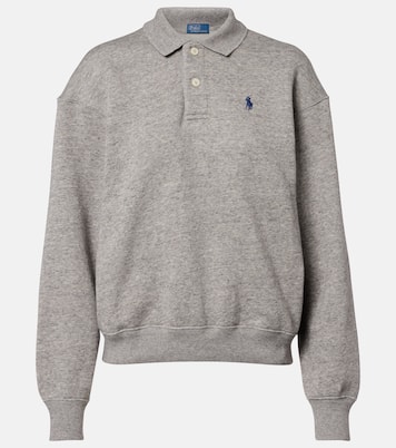 Logo cotton-blend fleece polo sweatshirt | Polo Ralph Lauren