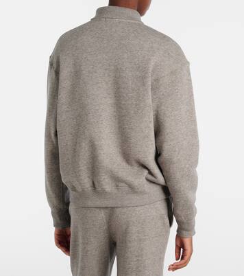 Logo cotton-blend fleece polo sweatshirt | Polo Ralph Lauren