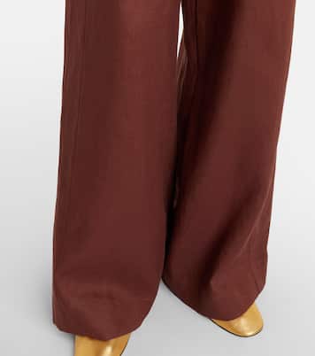 Weite High-Rise-Hose Parker aus Leinen | Posse