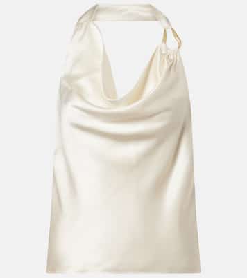 Elise halterneck silk satin top | Rebecca Vallance