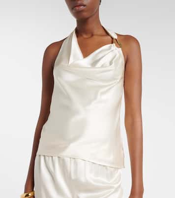 Elise halterneck silk satin top | Rebecca Vallance