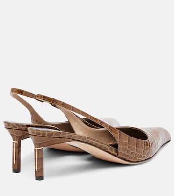 Croc-effect slingback pumps | Tom Ford