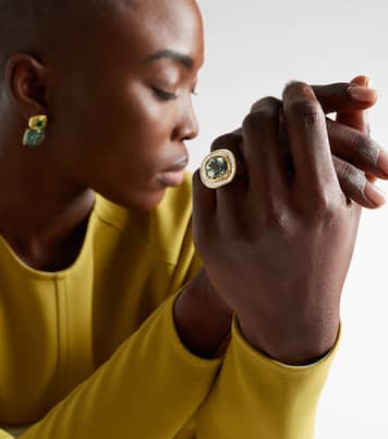 Bague Chroma en or 18 ct, béryl et diamants | Octavia Elizabeth