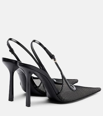 Slingback-Pumps aus Mesh und Leder | Victoria Beckham