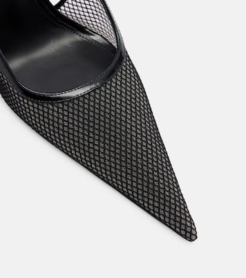 Slingback-Pumps aus Mesh und Leder | Victoria Beckham