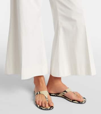 Archer snake-effect leather thong sandals | Khaite