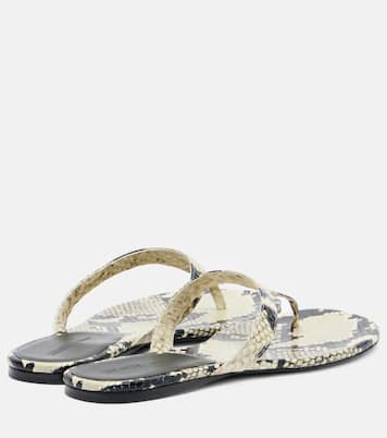 Archer snake-effect leather thong sandals | Khaite