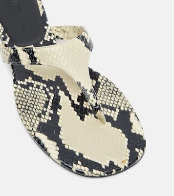 Archer snake-effect leather thong sandals | Khaite
