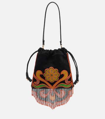 Kalispera 스몰 비즈 스웨이드 숄더 백 | Etro