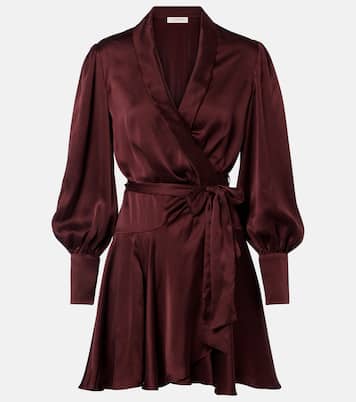 Silk satin wrap dress | Zimmermann