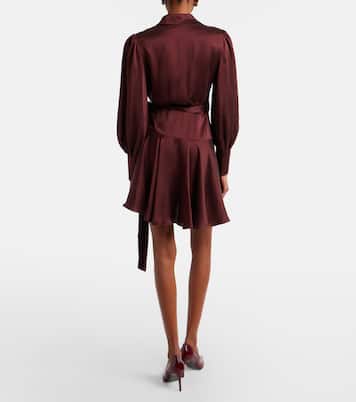 Silk satin wrap dress | Zimmermann