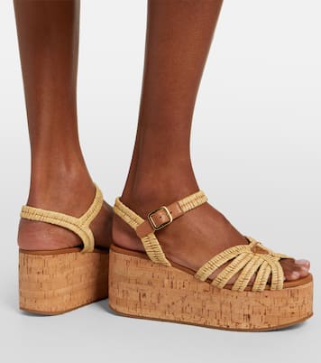 Crochet wedge sandals | Prada