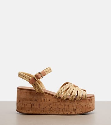 Crochet wedge sandals | Prada