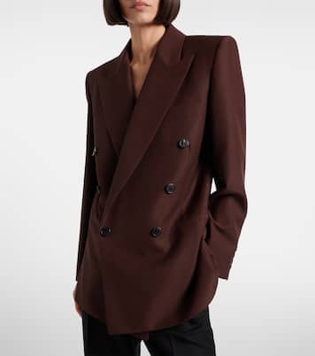 Double-breasted wool and mohair blazer | Saint Laurent