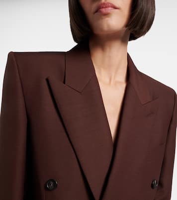 Double-breasted wool and mohair blazer | Saint Laurent