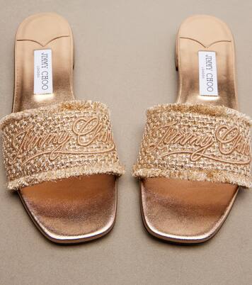 Mules Joa en tissu et cuir | Jimmy Choo