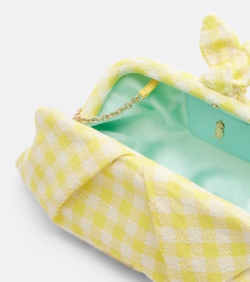 Bow Tie bow-detail checked clutch | Aquazzura