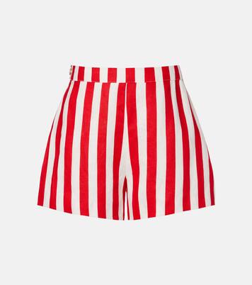Perri striped linen shorts | Posse