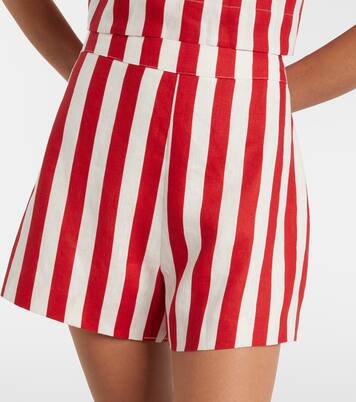 Perri striped linen shorts | Posse