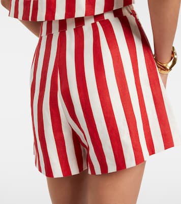 Perri striped linen shorts | Posse