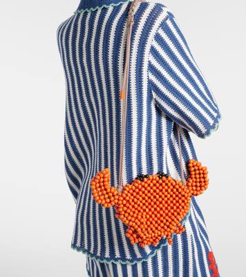 Crab Mini beaded crossbody bag | Alémais