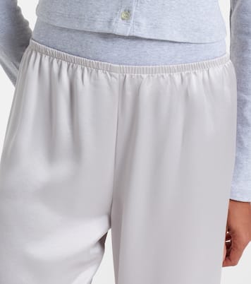 Barb satin wide-leg pants | Leset