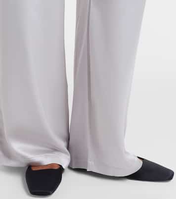 Barb satin wide-leg pants | Leset
