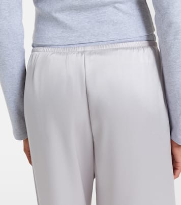 Barb satin wide-leg pants | Leset