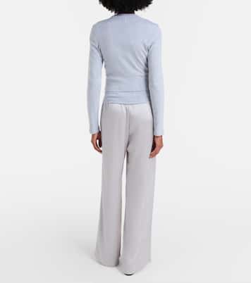 Barb satin wide-leg pants | Leset