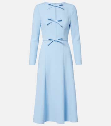 Bow-detail crêpe midi dress | Carolina Herrera