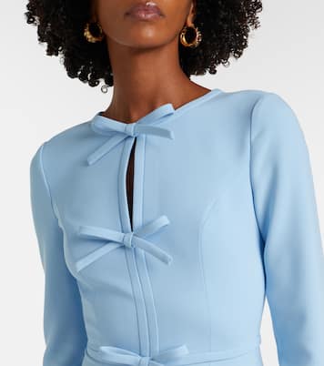 Bow-detail crêpe midi dress | Carolina Herrera
