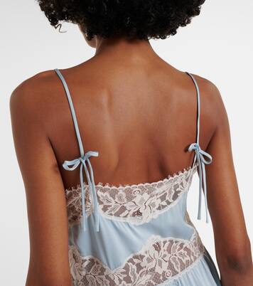 Vestido midi Morris de satén con encaje  | Faithfull