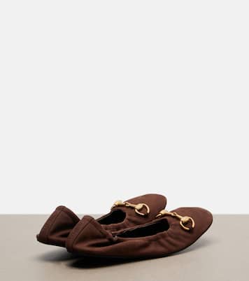 Horsebit leather ballet flats | Gucci