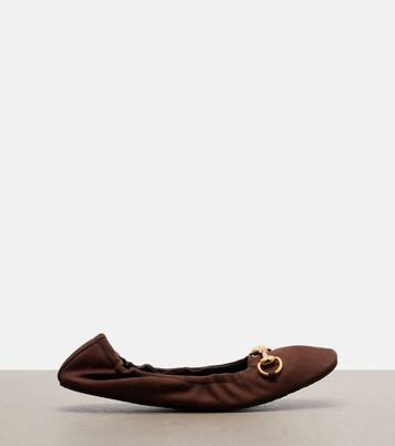 Horsebit leather ballet flats | Gucci