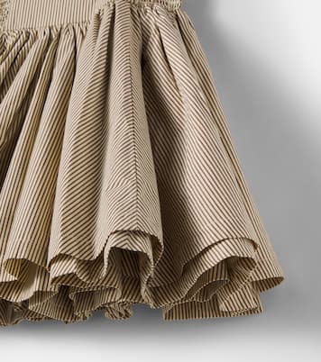 Patch-appliqué striped cotton dress | Mini Rodini