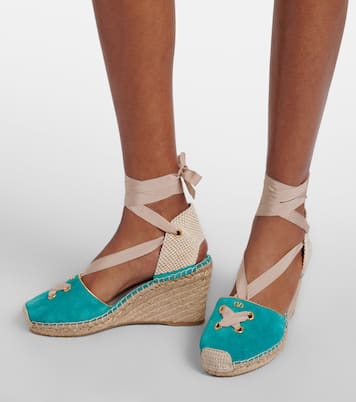 Resort suede espadrille wedges | Valentino Garavani