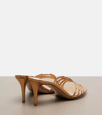 Metallic leather mules | Gianvito Rossi