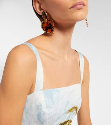 Heart embellished clip-on earrings | Oscar de la Renta