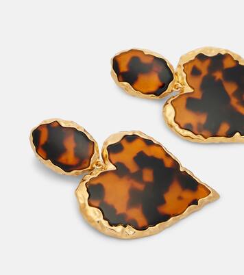 Heart embellished clip-on earrings | Oscar de la Renta