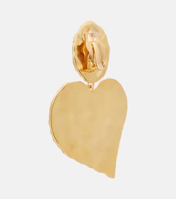 Heart embellished clip-on earrings | Oscar de la Renta