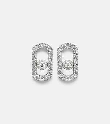 Pendientes So Move de oro blanco de 18 ct con diamantes | Messika