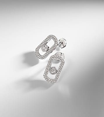 Pendientes So Move de oro blanco de 18 ct con diamantes | Messika