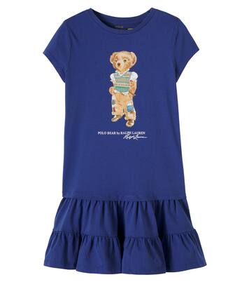 Polo Bear ruffled cotton T-shirt dress | Polo Ralph Lauren Kids