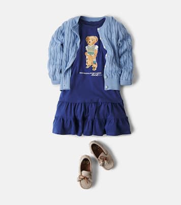 Polo Bear ruffled cotton T-shirt dress | Polo Ralph Lauren Kids