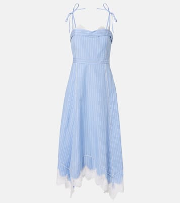 Avaleigh striped cotton midi dress | Simkhai