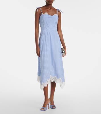 Avaleigh striped cotton midi dress | Simkhai