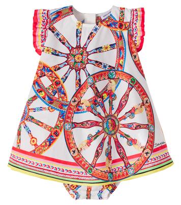 Carretto cotton jersey dress and bloomers set | Dolce&Gabbana Kids