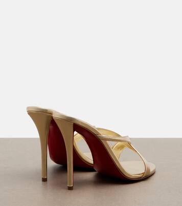 Pantoletten Miss Z aus Metallic-Leder | Christian Louboutin